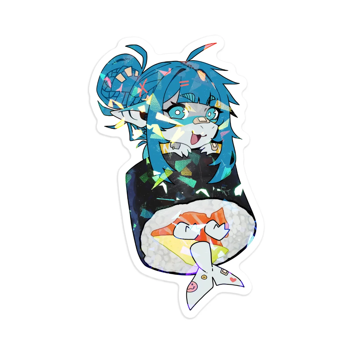 Sudo: Maki Roll - Vinyl Sticker (Holographic) - 10 pcs