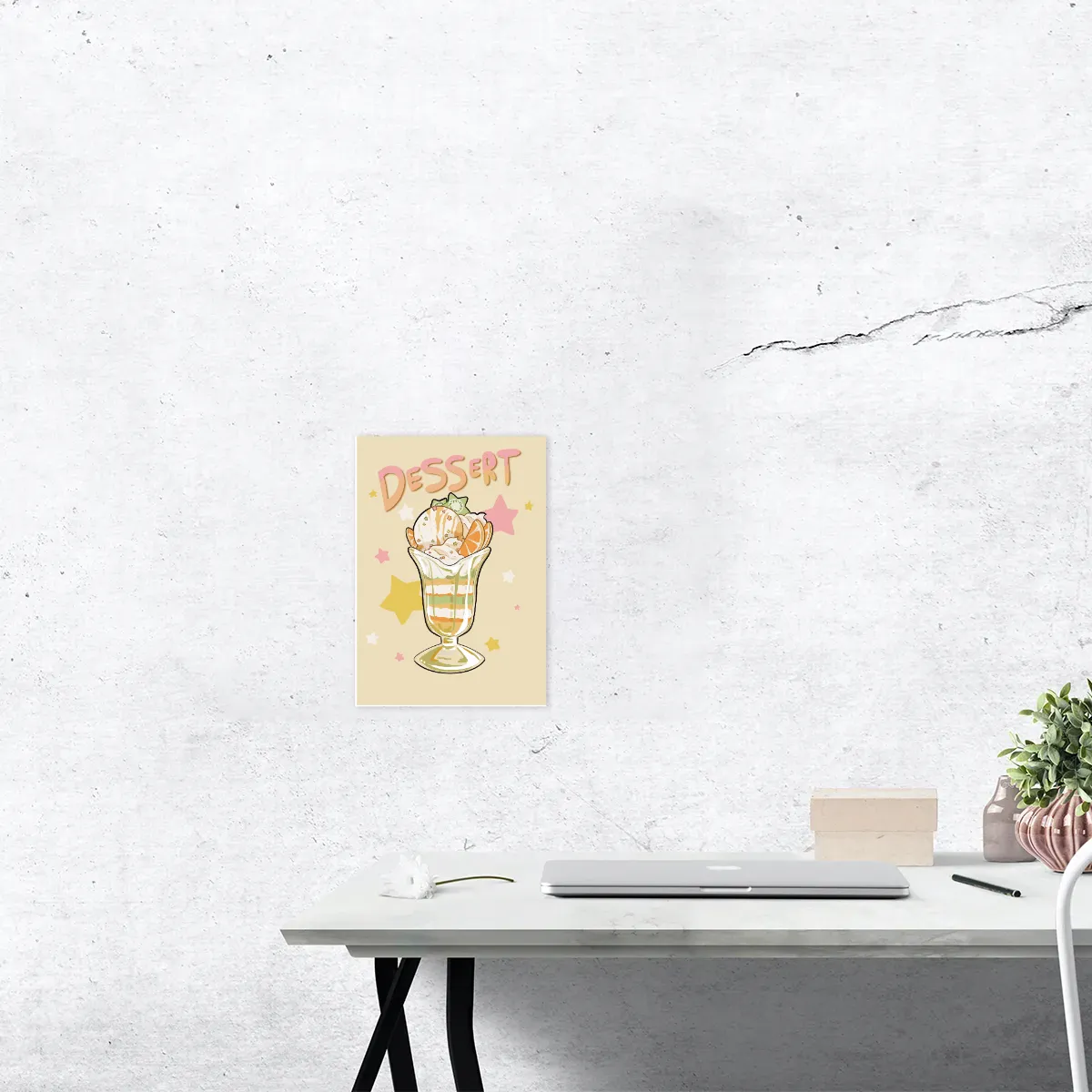 Summer Fruit Parfait Dessert Custom Poster Printing