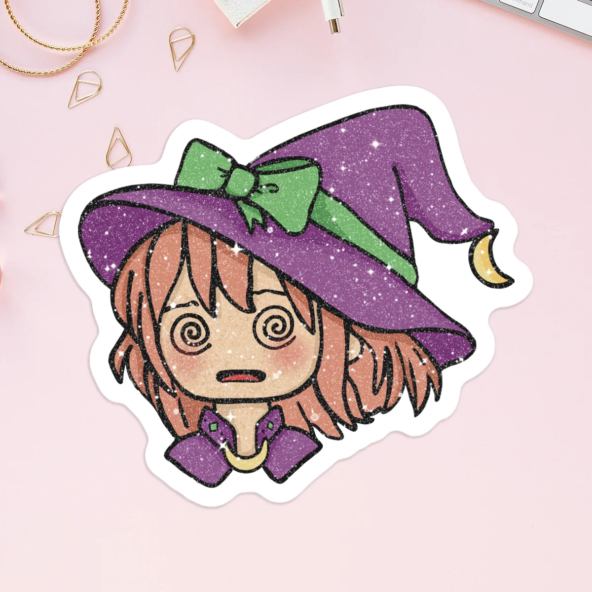 Dizzy Juniper Sand Glitter Frosted Stickers