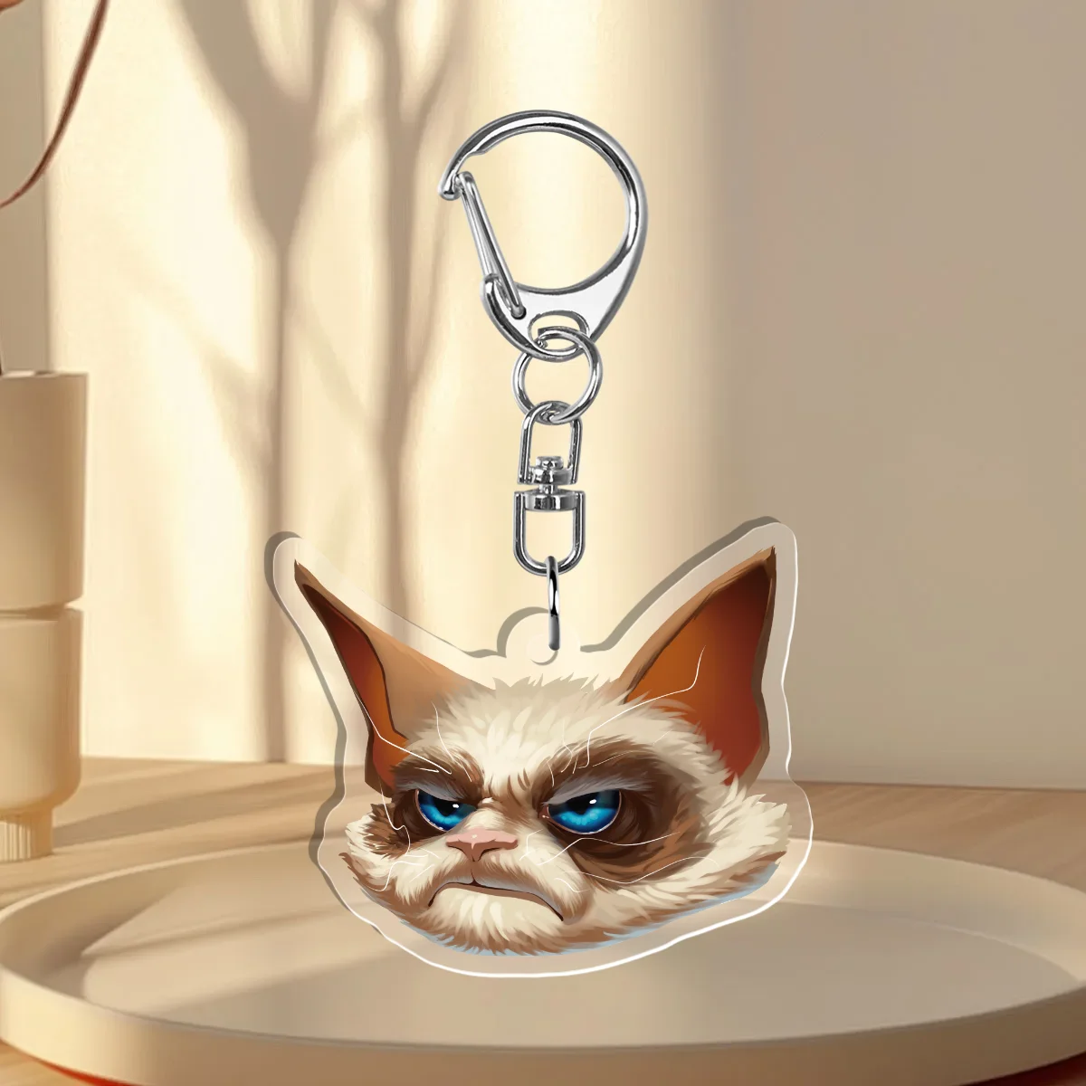 Mad Cat Keychain
