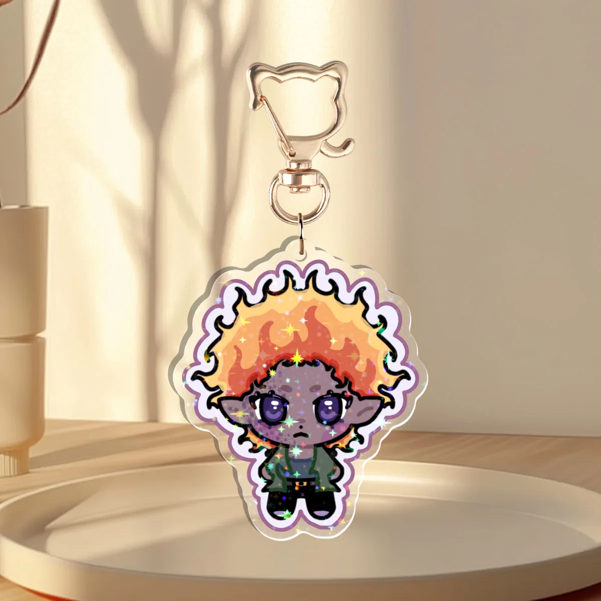 Dinorah Holographic Keychain