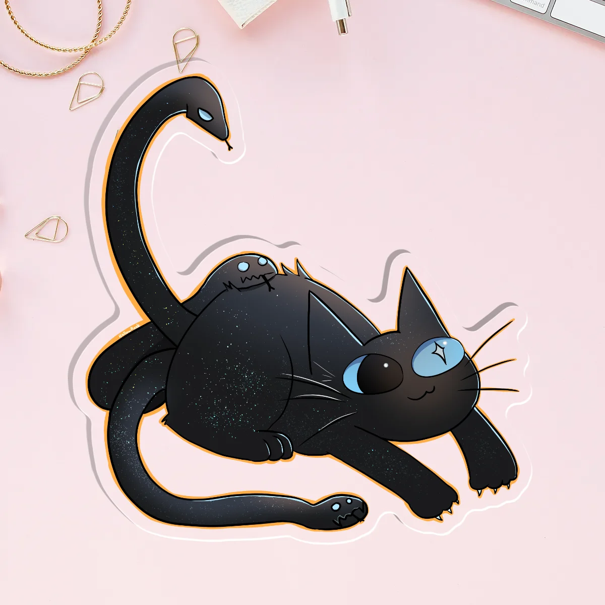 Autonoe Void Kitty Clear Acrylic Pins
