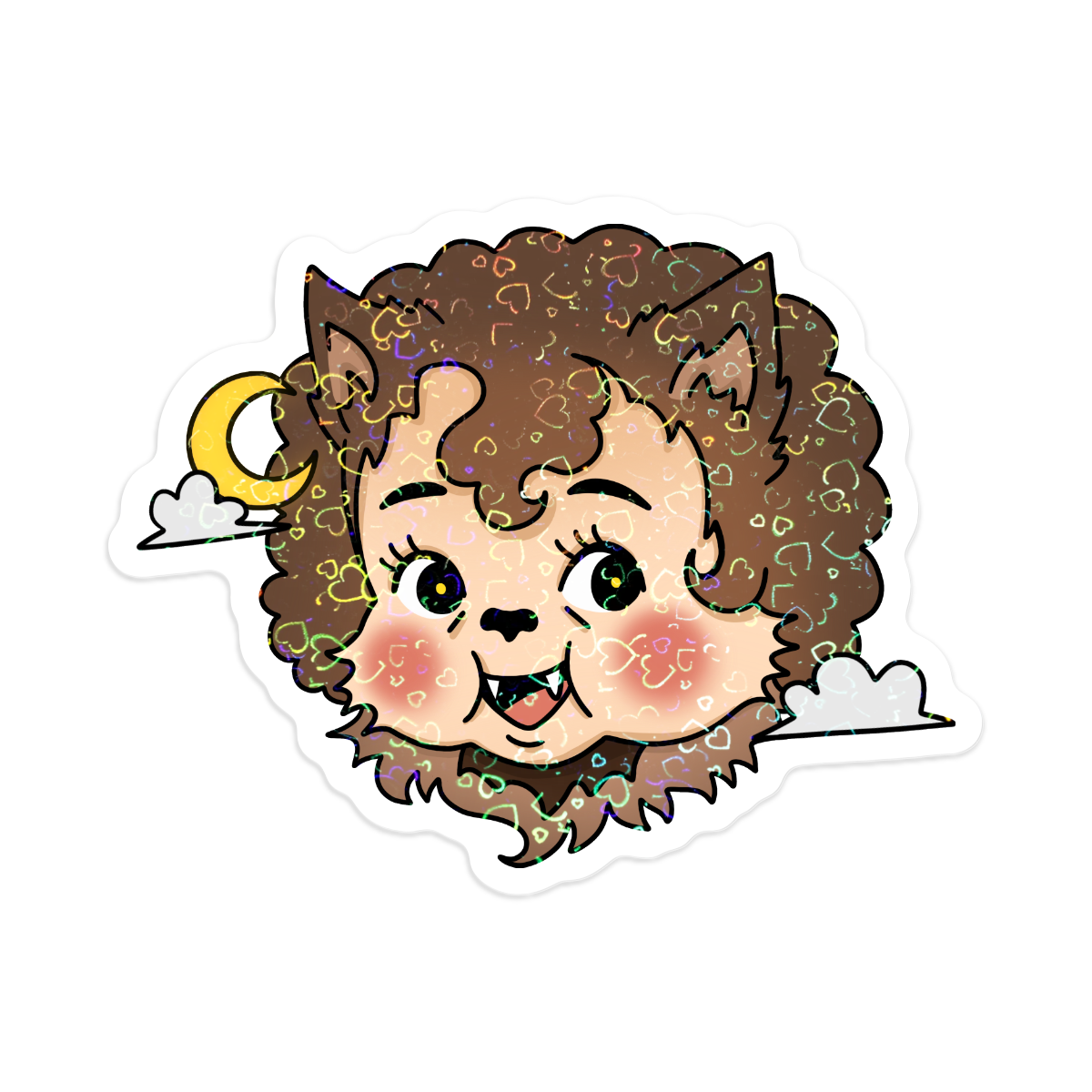 Werewolf Ray Holographic Stickers