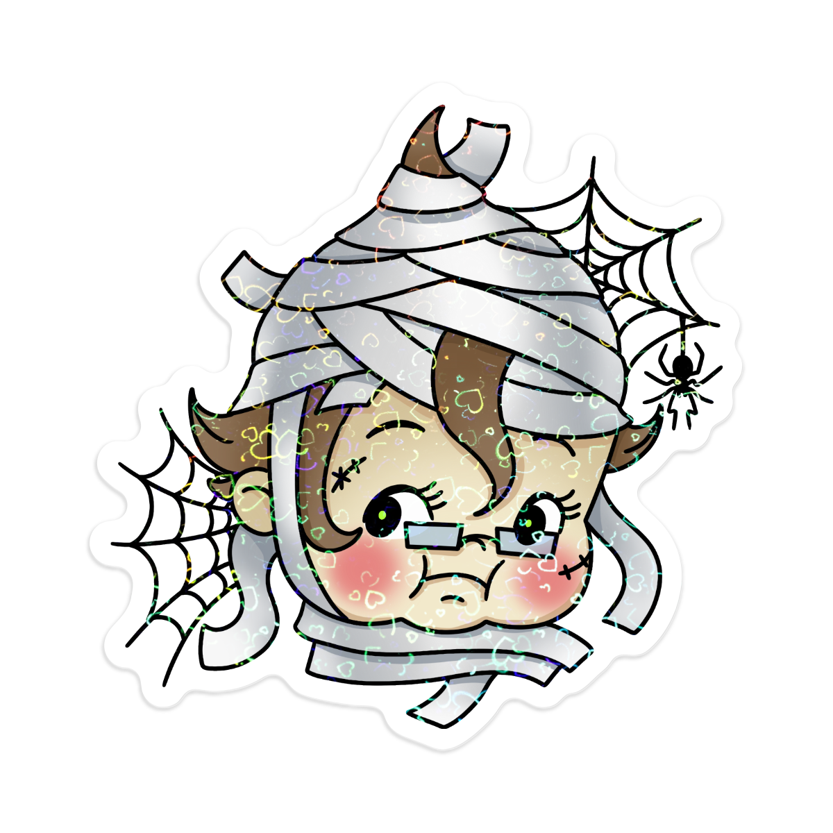 Mummy Mikey Holographic Stickers