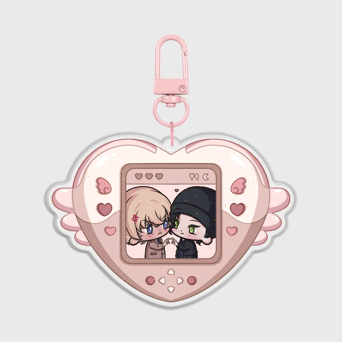 Akai Shuichi x Amuro Tooru (AKAM) - Heart Ship Keychain
