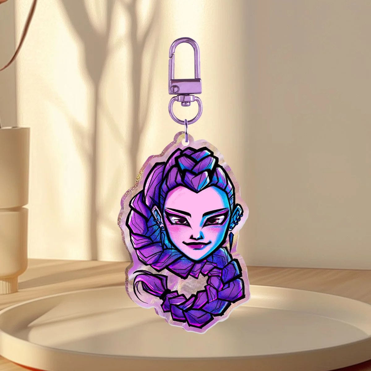 RUMI - Purple Pearl Acrylic Keychain