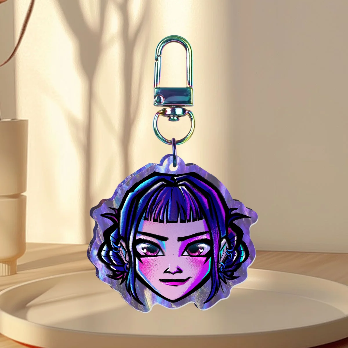 ZOEY - Blue Pearl Acrylic Keychain
