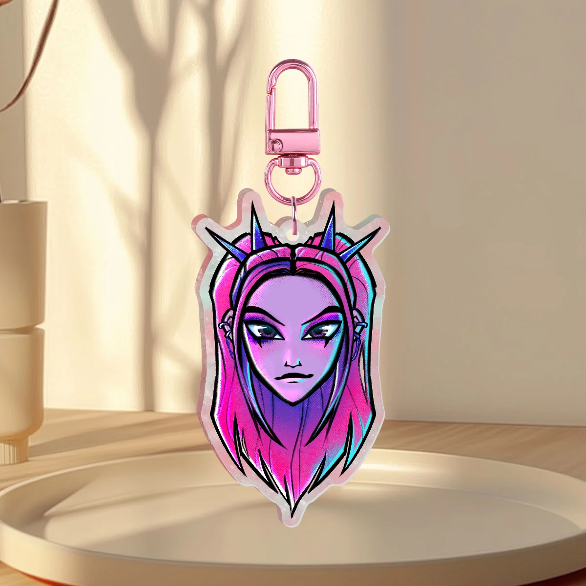MIRA - Pink Pearl Acrylic Keychain