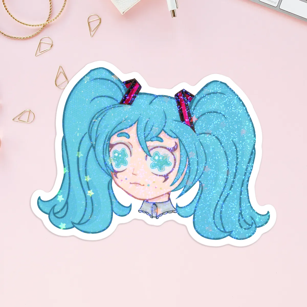 Hatsune Miku headshot sticker