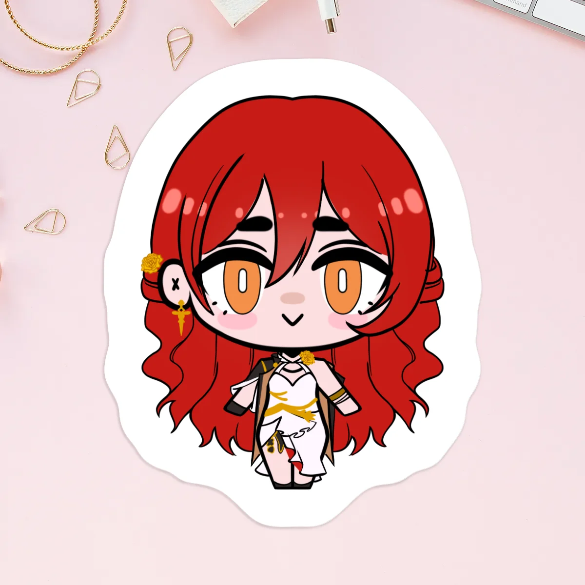 Chibi Himeko Honkai: Star Rail Vinyl Stickers