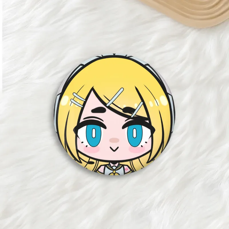 Kagamine Rin Round Button Pins