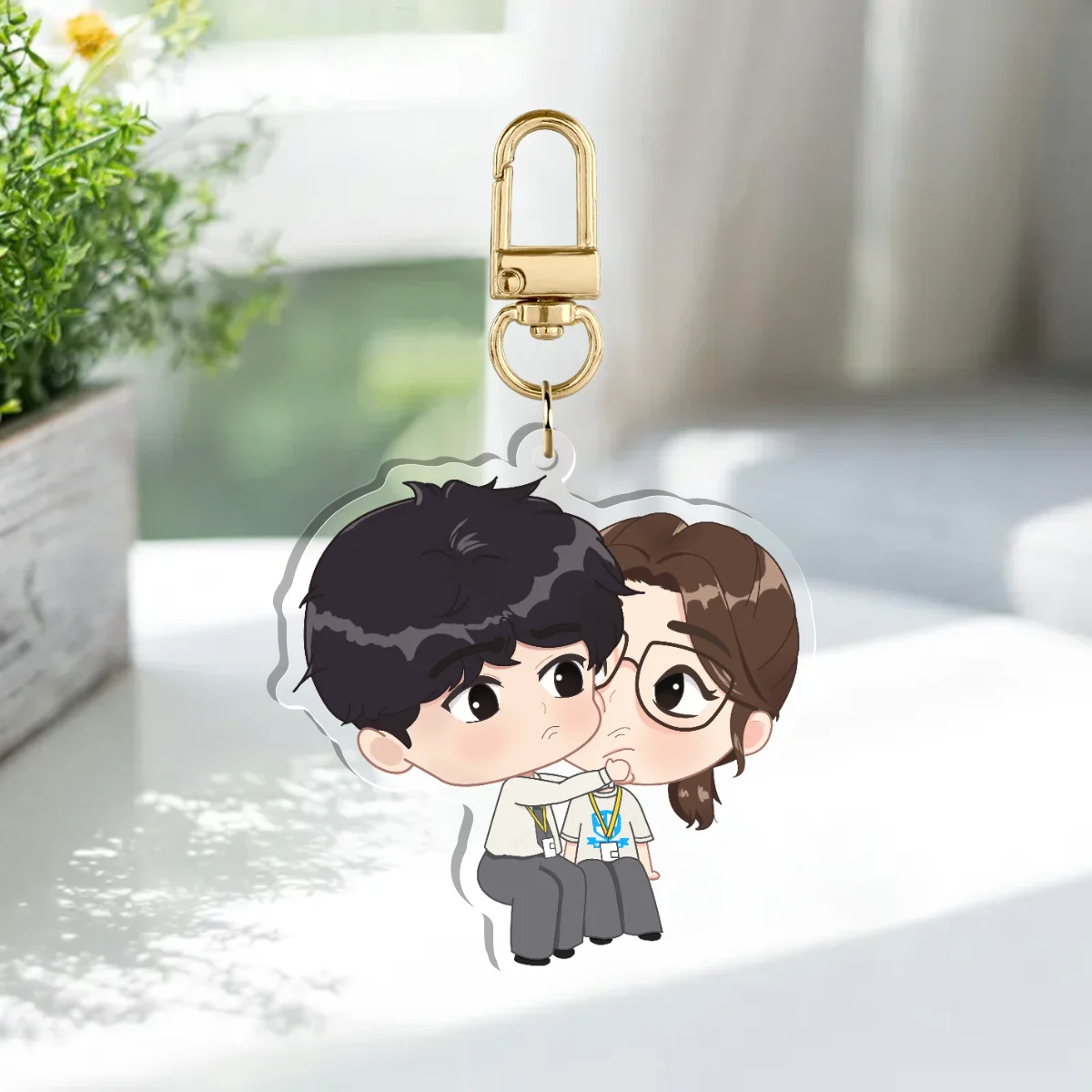 Viarkin Couple Acrylic Keychain