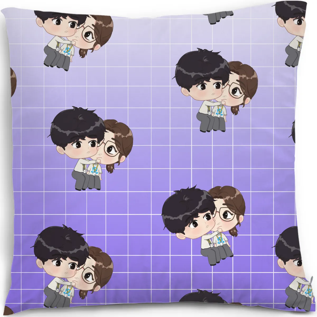 Viarkin Square Throw Pillow - Purple