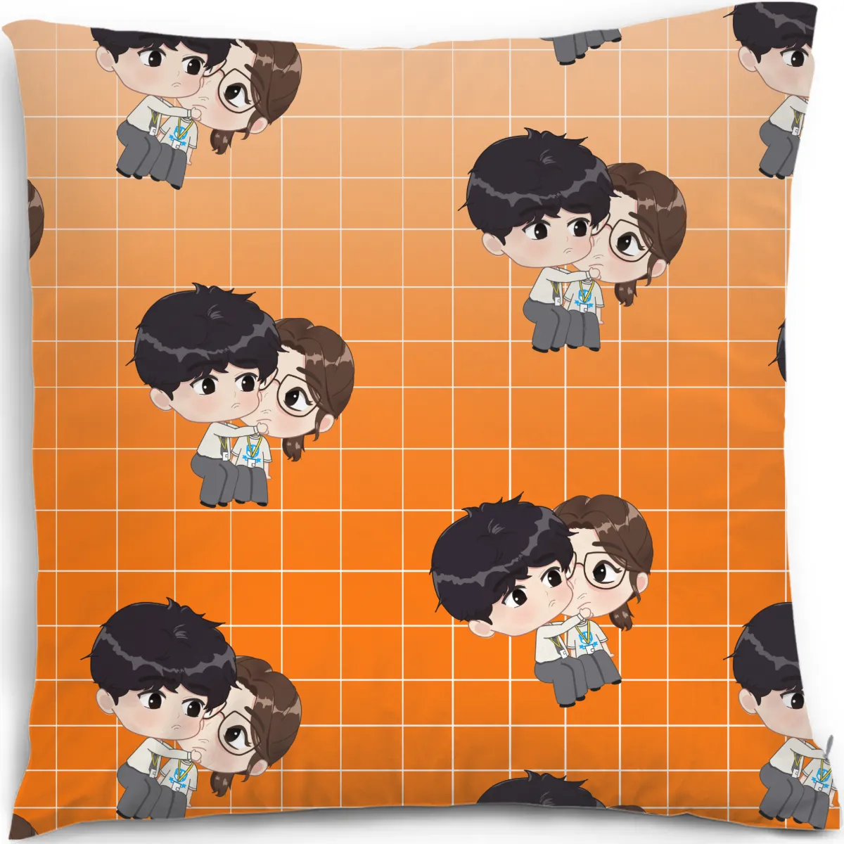 Viarkin Square Throw Pillow - Orange