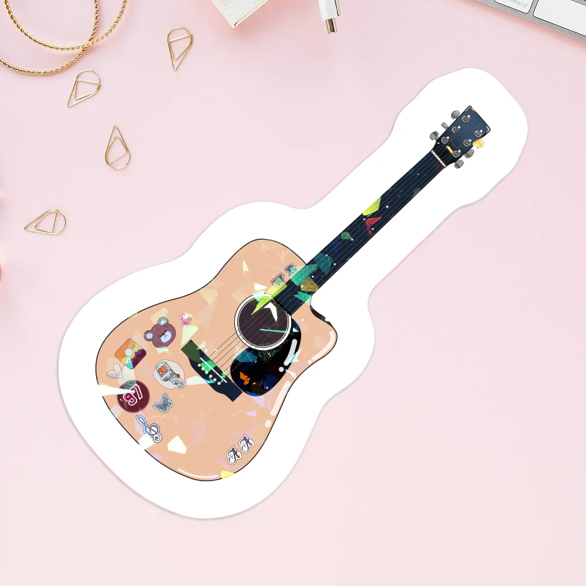 Lods Guitar Vinyl Holographic Stickers