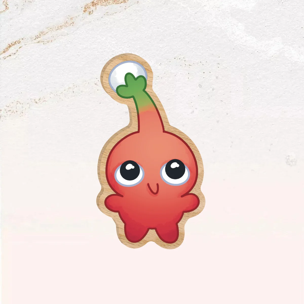 red min wooden pin