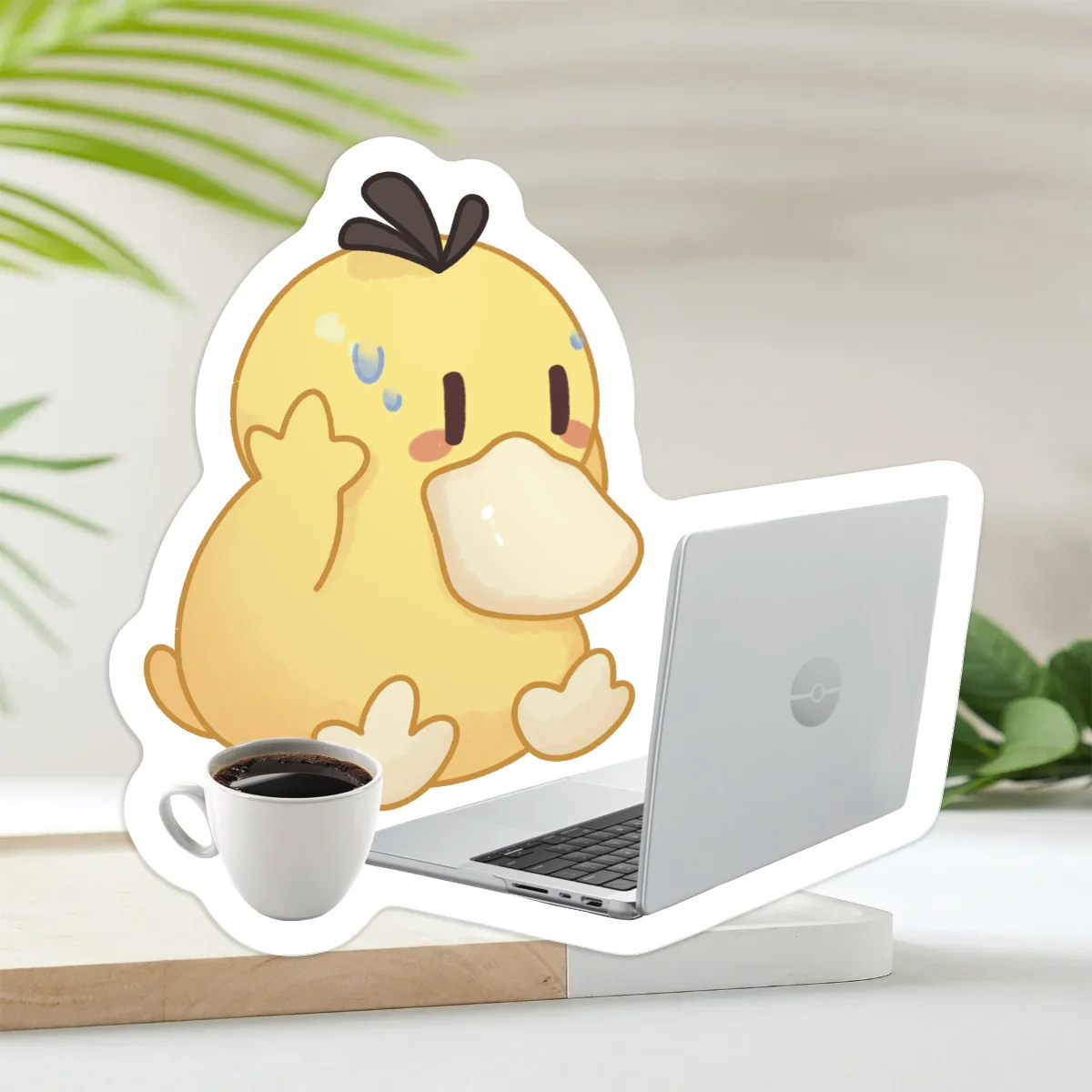 5x working duck stickers