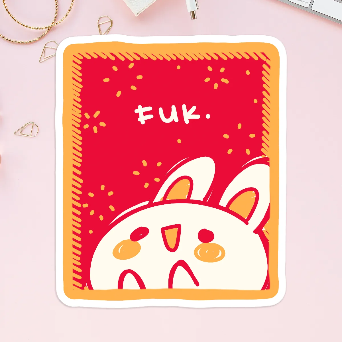 Fuk Year of the Rabbit - Matte Vinyl Stickers