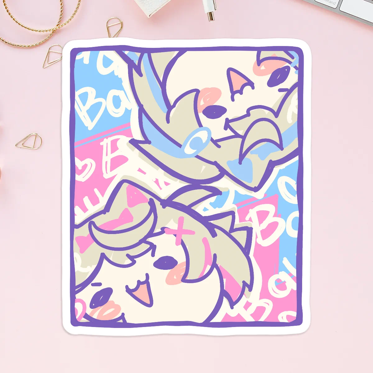 FuwaMoco BAUBAU Sticker - Matte Vinyl (5)