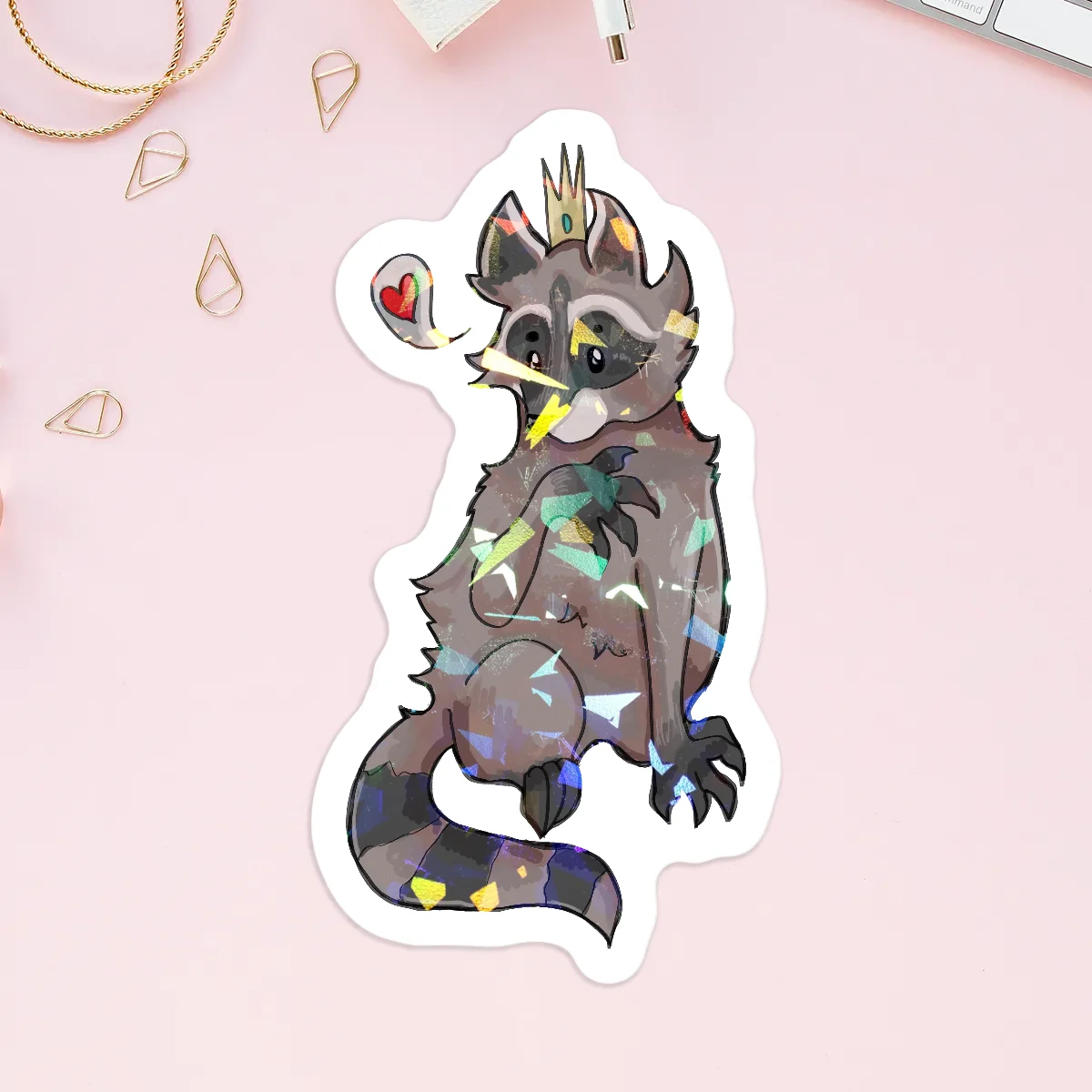 Trash King Holo Stickers