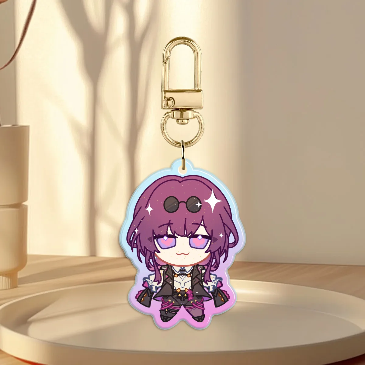 HSR Kafka Rainbow Glitter Acrylic Charm