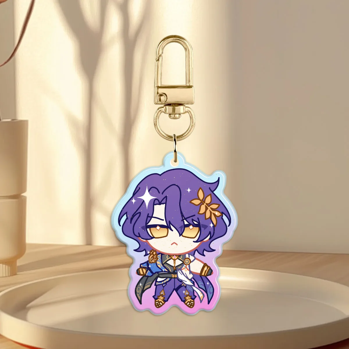HSR Dr Ratio Rainbow Glitter Acrylic Charm