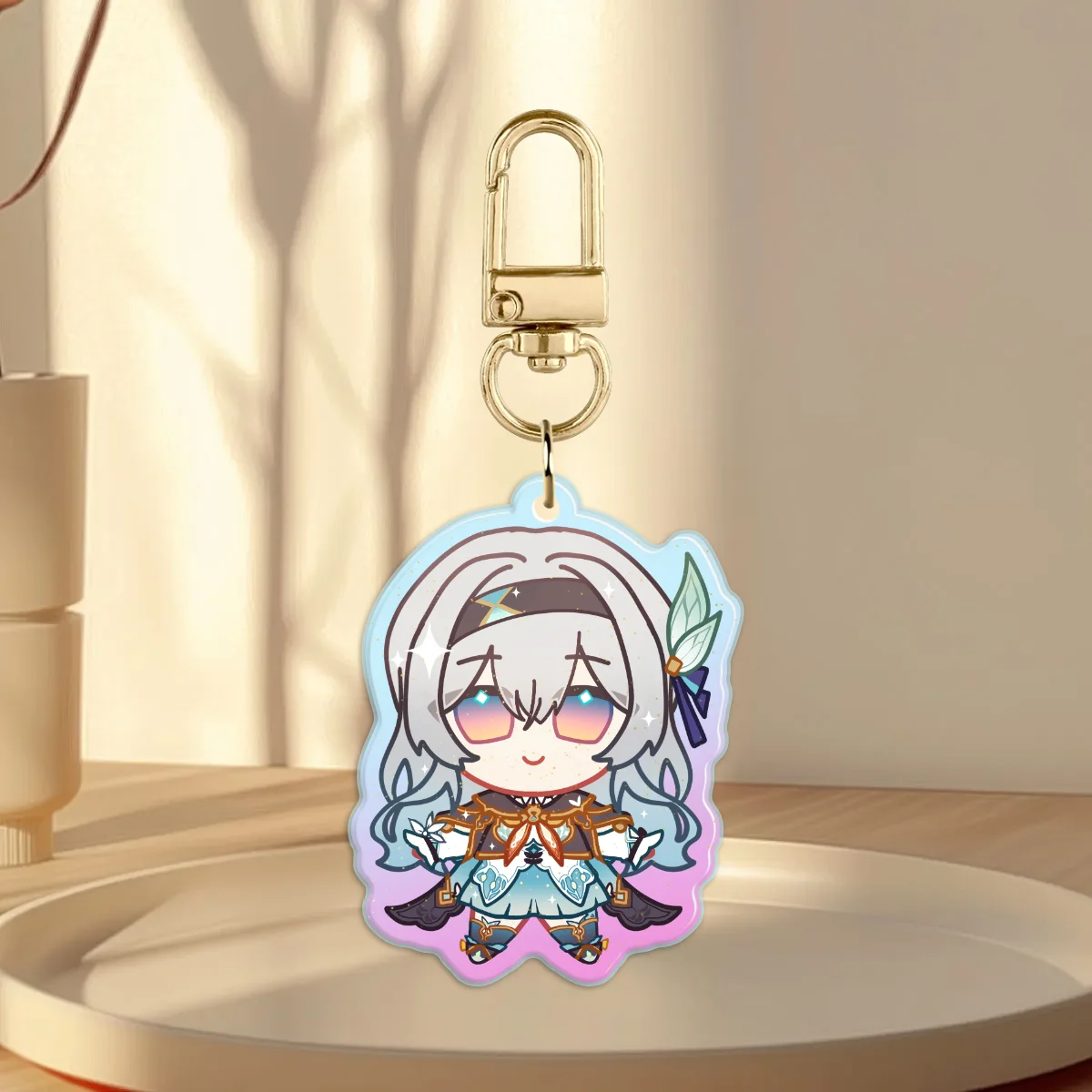 HSR Firefly Rainbow Glitter Acrylic Charm