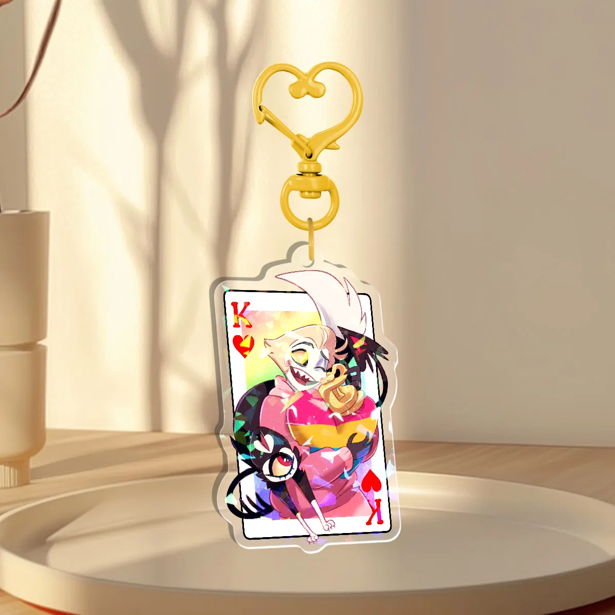 Lucifer Pride Holographic Keychain