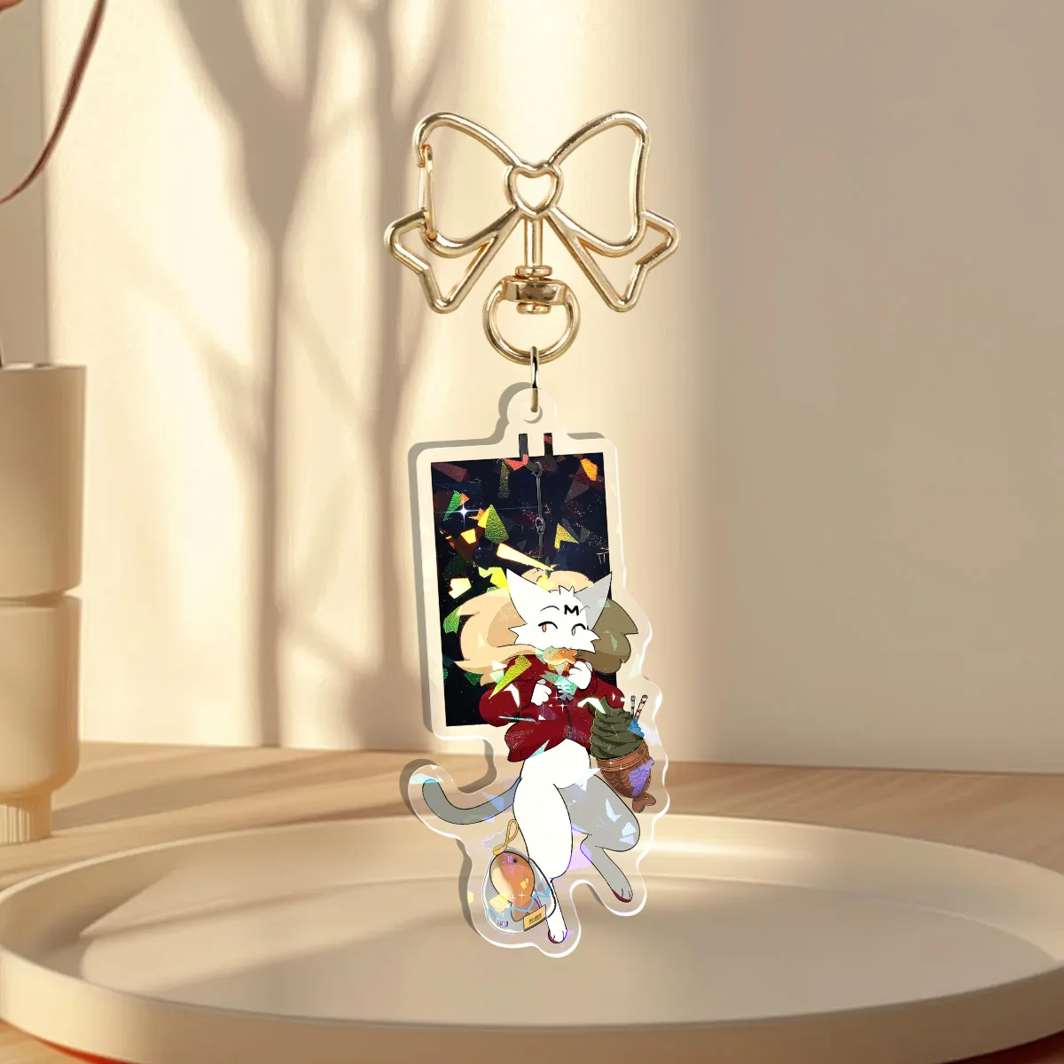 Furry, Cat Mis, Holographic Keychain