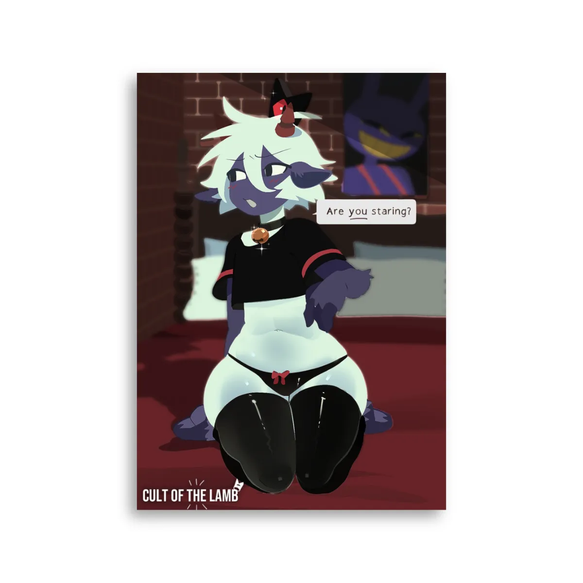 Cult Of The Lamb, Furry Lamb On Their Knees Holographic Poster