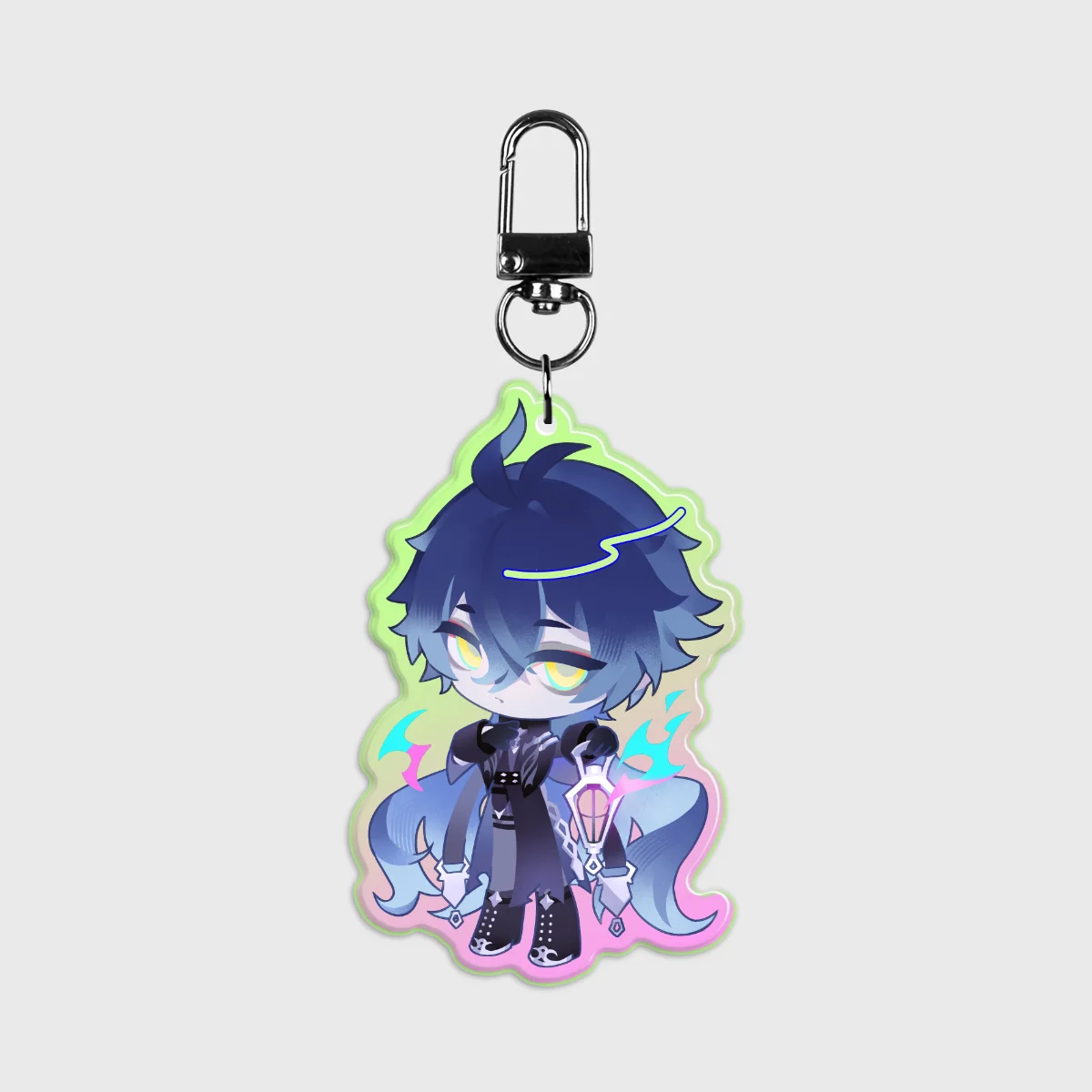 Flins - Rainbow Acrylic Rounding Keychain