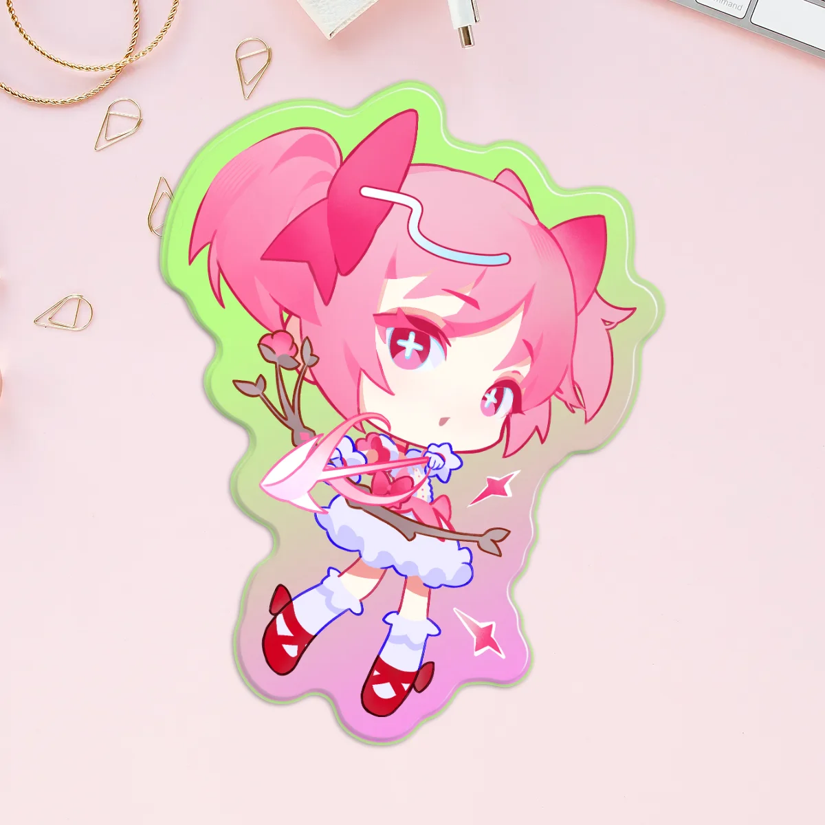 Madoka - Rainbow Acrylic Pin