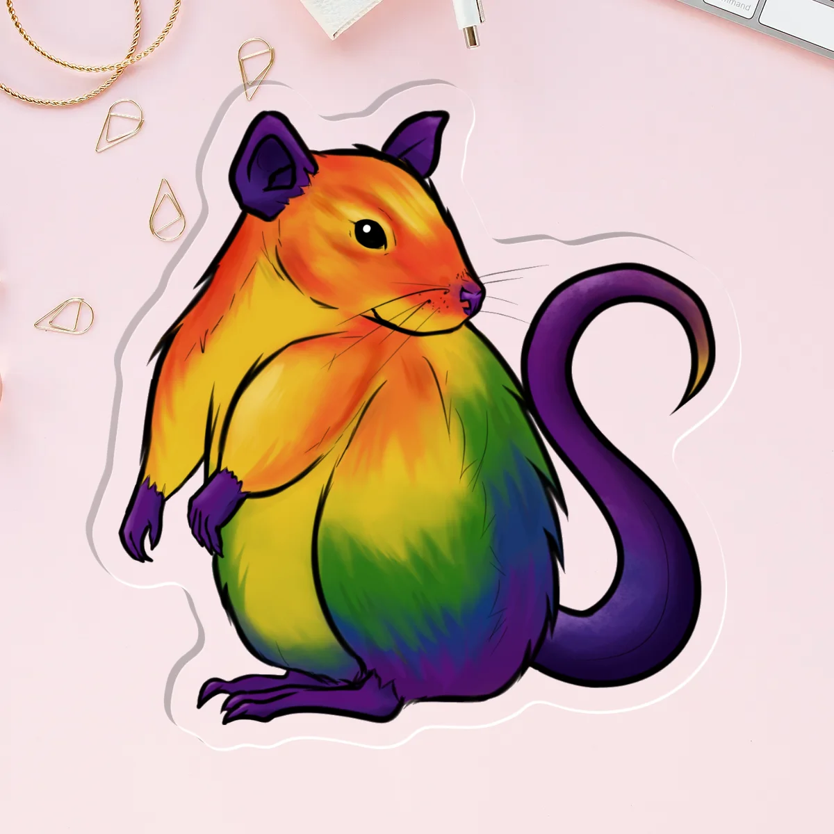 Rainbow (R) - Pride Rat - Pin