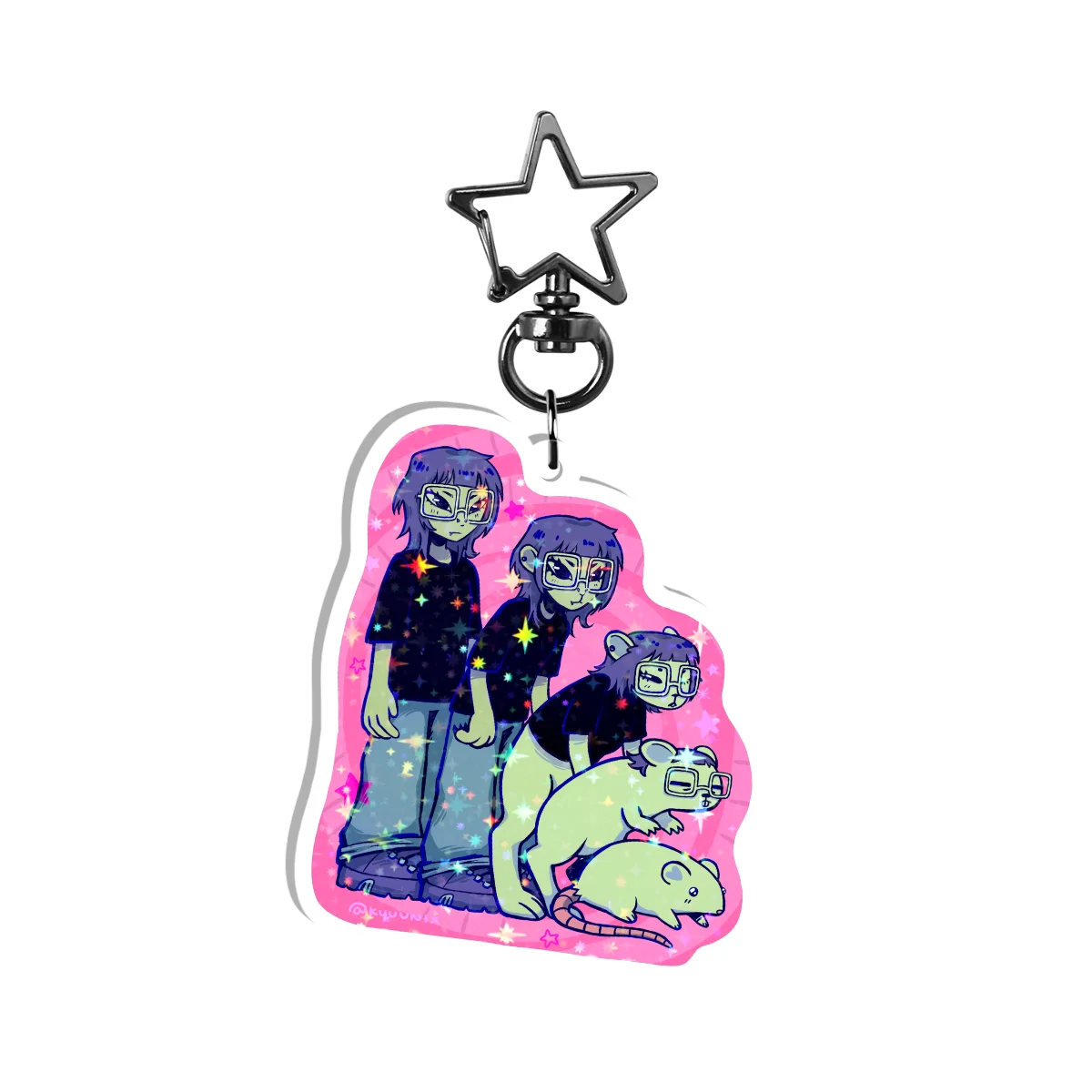 Rat | Holographic Keychain