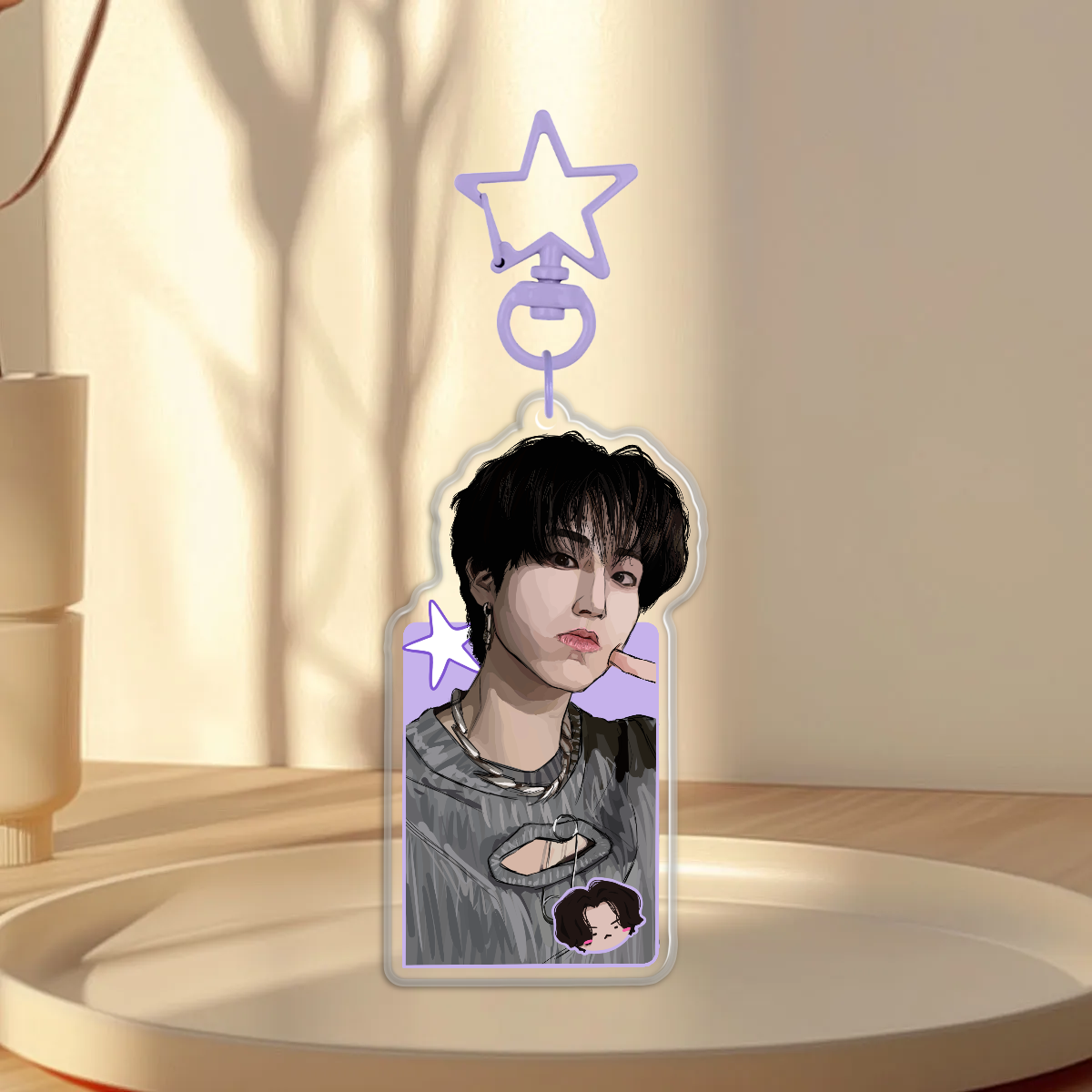 Hamster Hannie Epoxy Keychain
