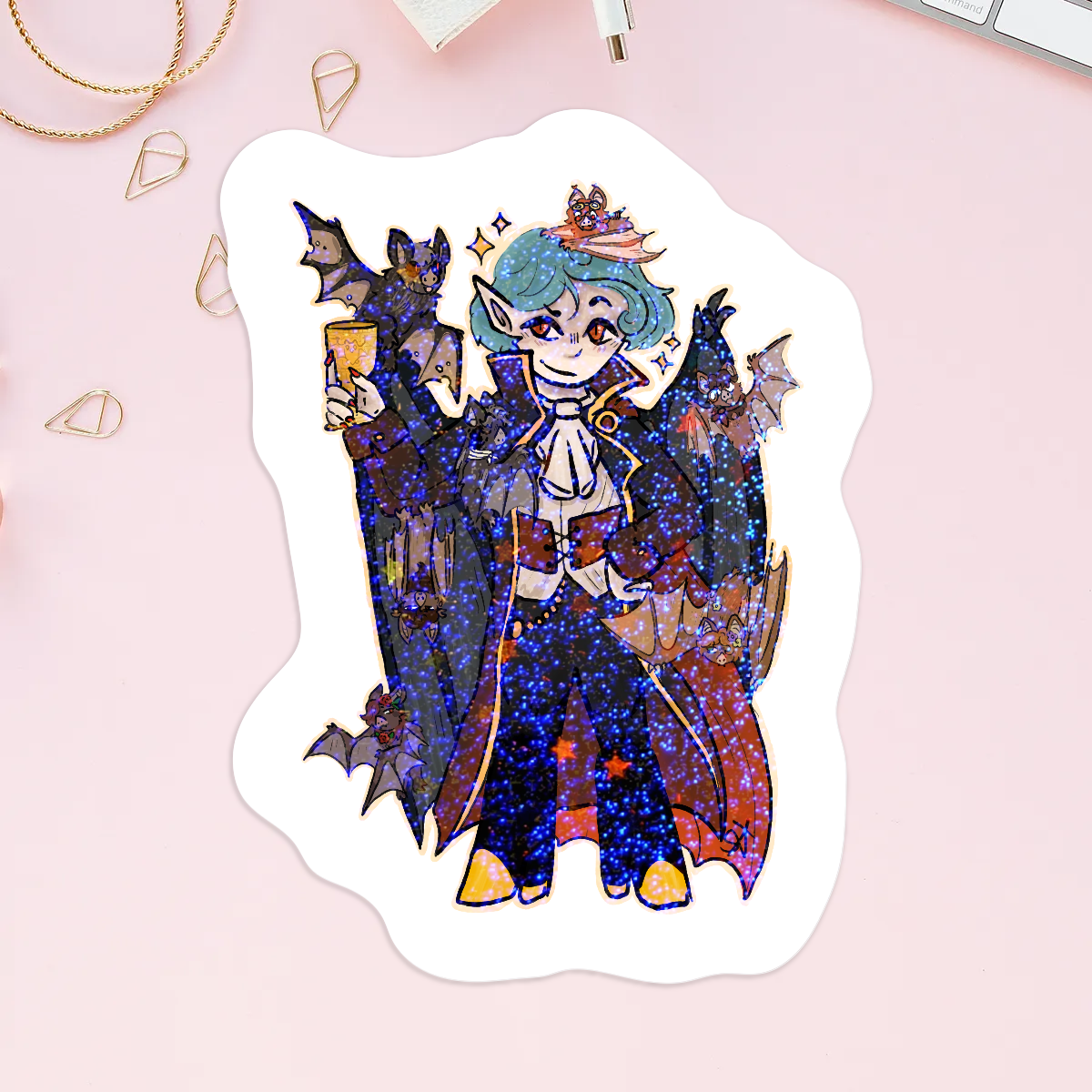 Vampires SMP Scott Goldsmith Vinyl Holographic Stickers