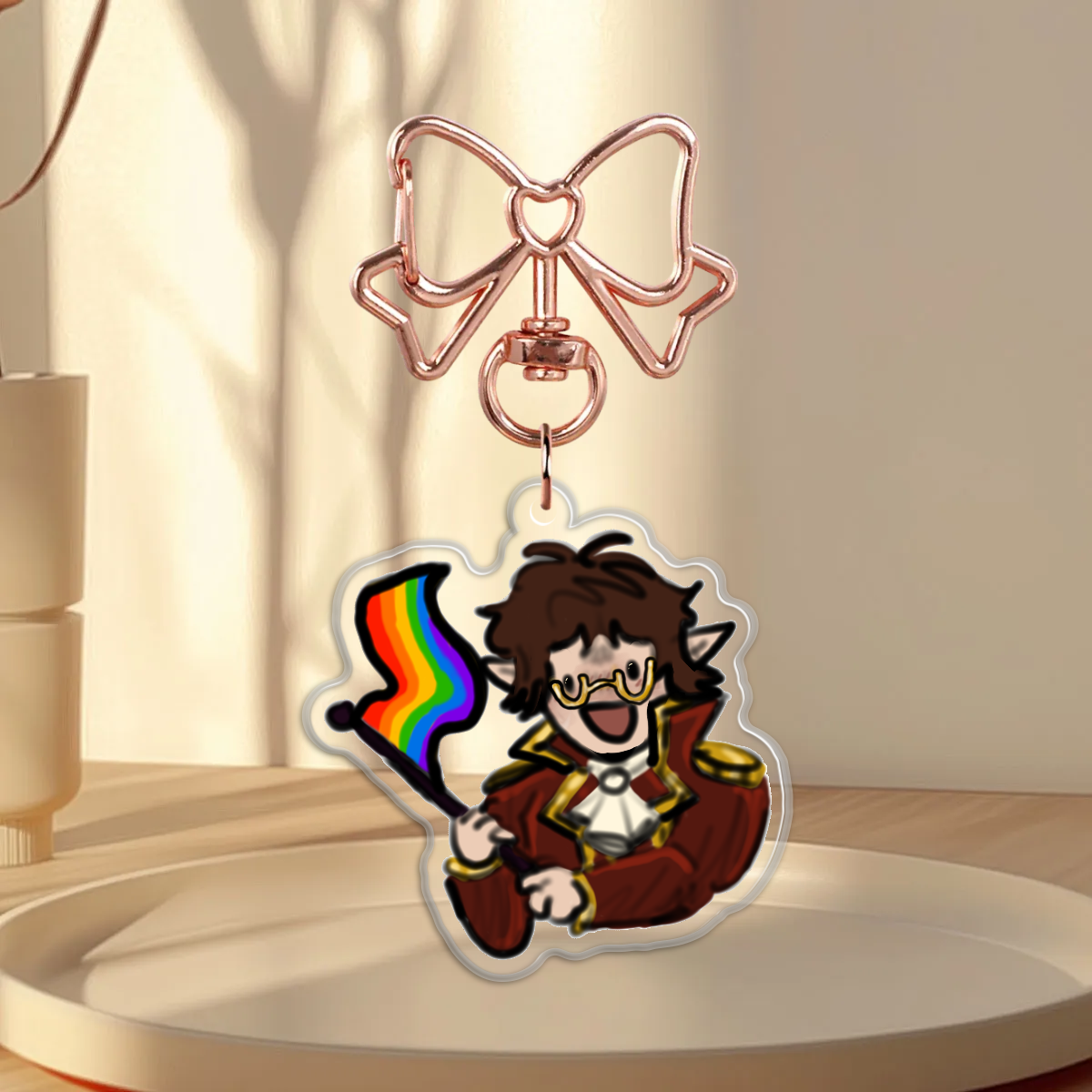 Lemnog Pride Epoxy Keychain