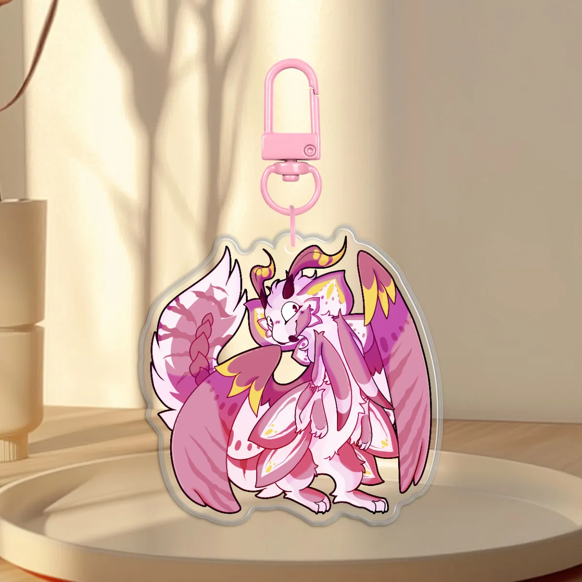 Orchid mantis-dragon Epoxy Keychain