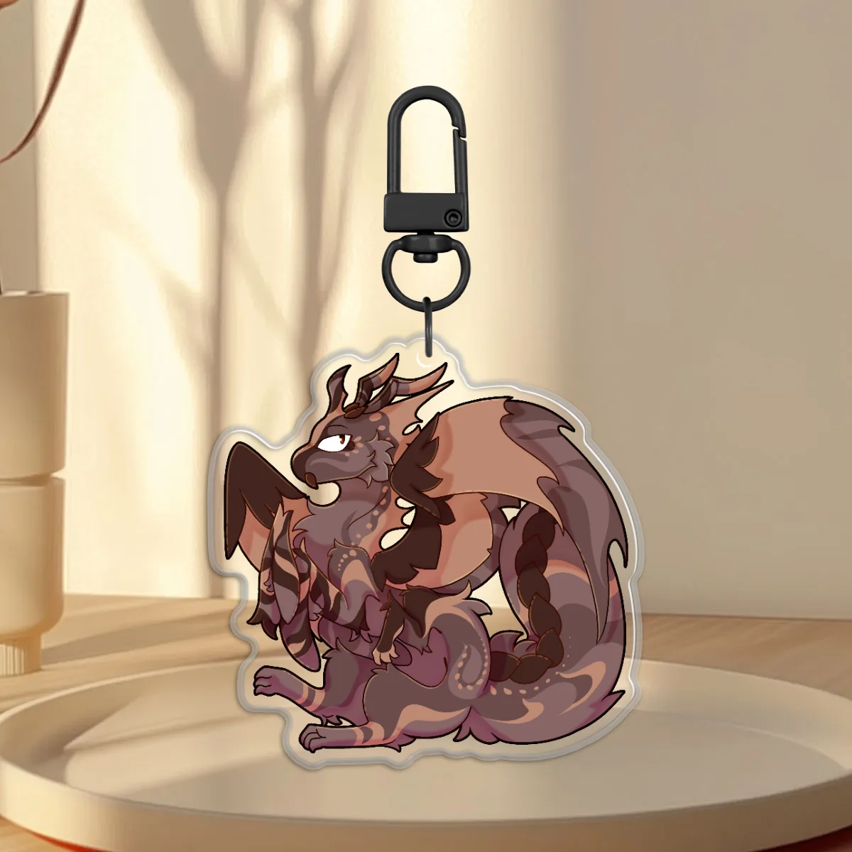 Ghost mantis-dragon Epoxy Keychain