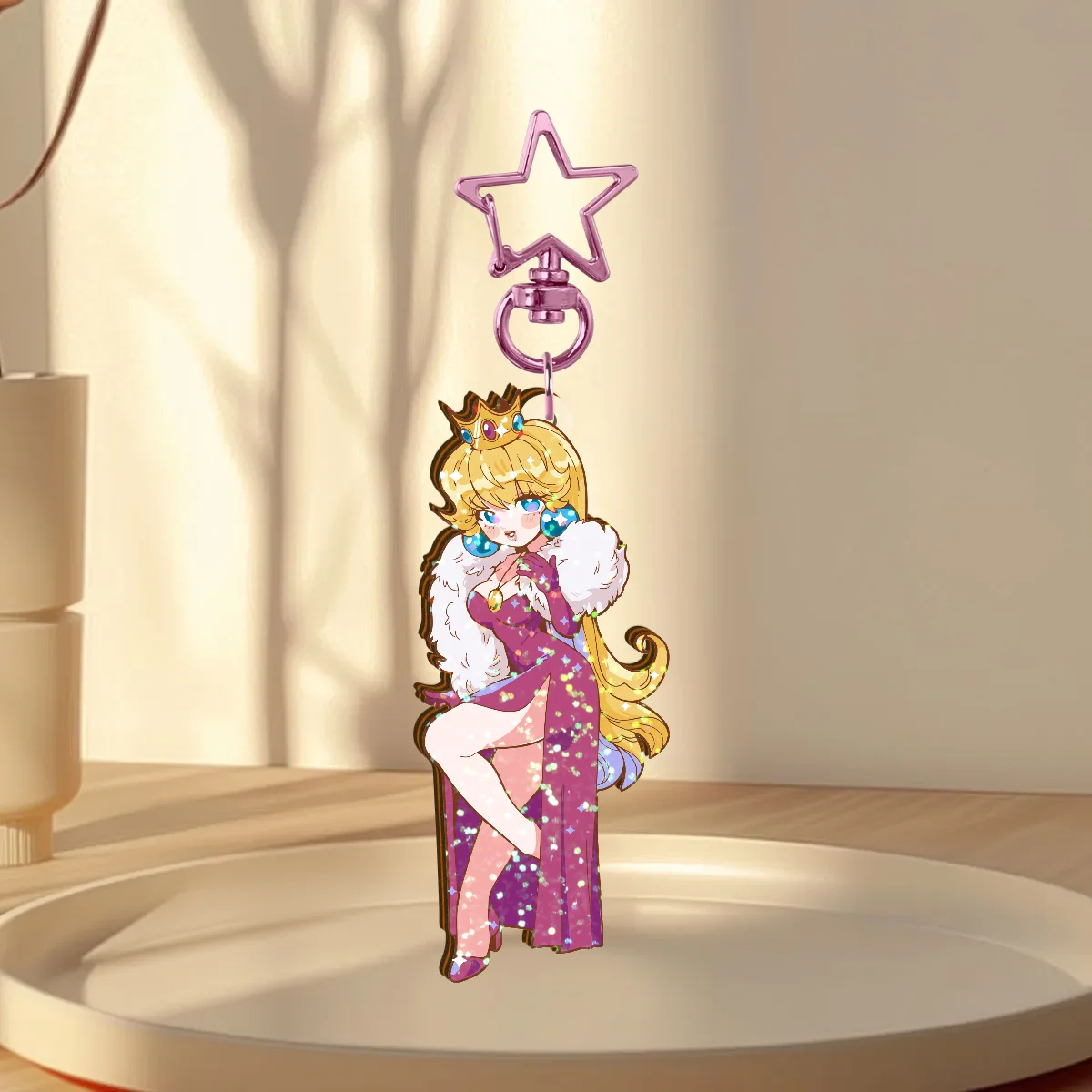 Princess Peach Keychain