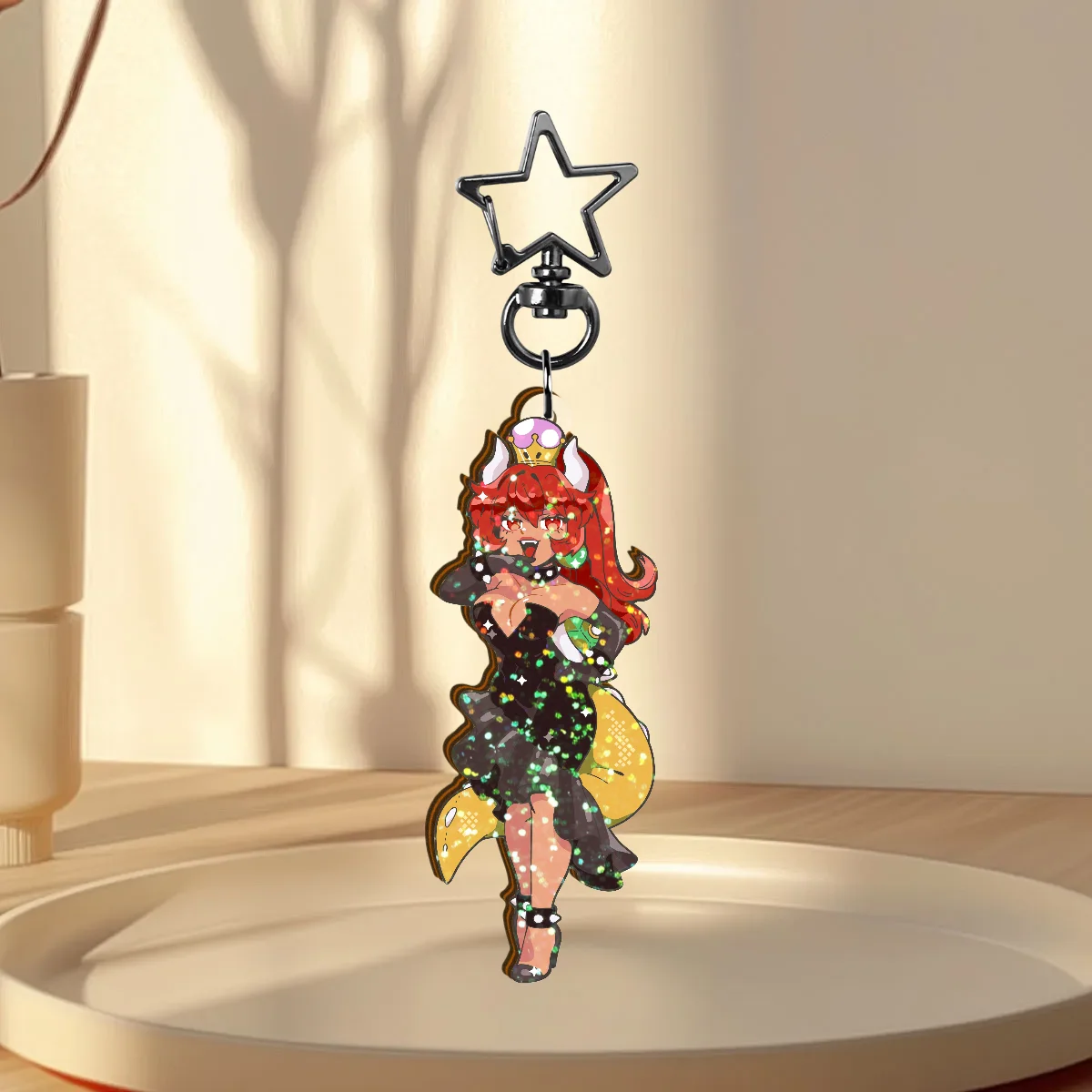 Princess Bowsette Keychain - Red Head