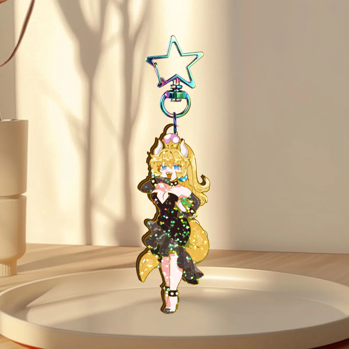 Princess Bowsette Keychain - Blonde