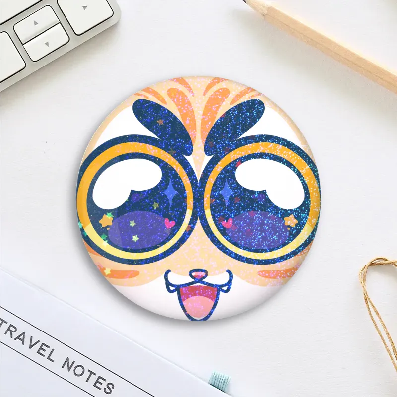 Big Ol' Eyes {Orange Cat} Button