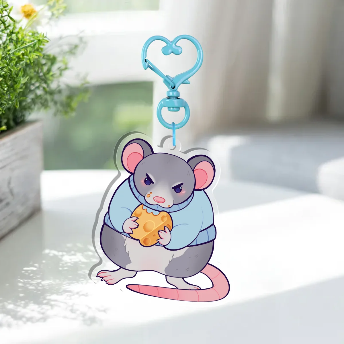Big Cheesy Rat Keychain