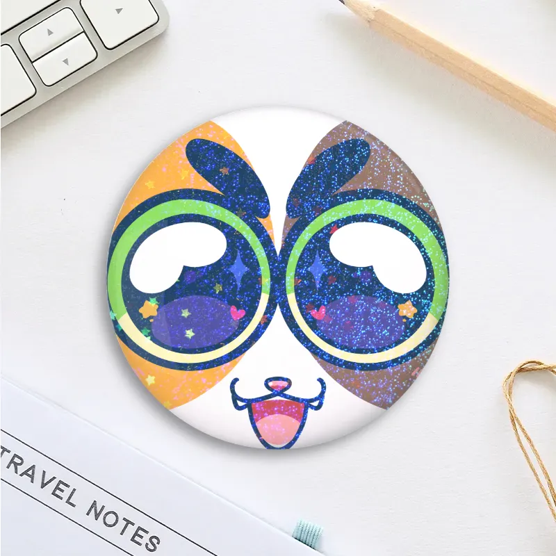 Big Ol' Eyes {Calico Cat} Button