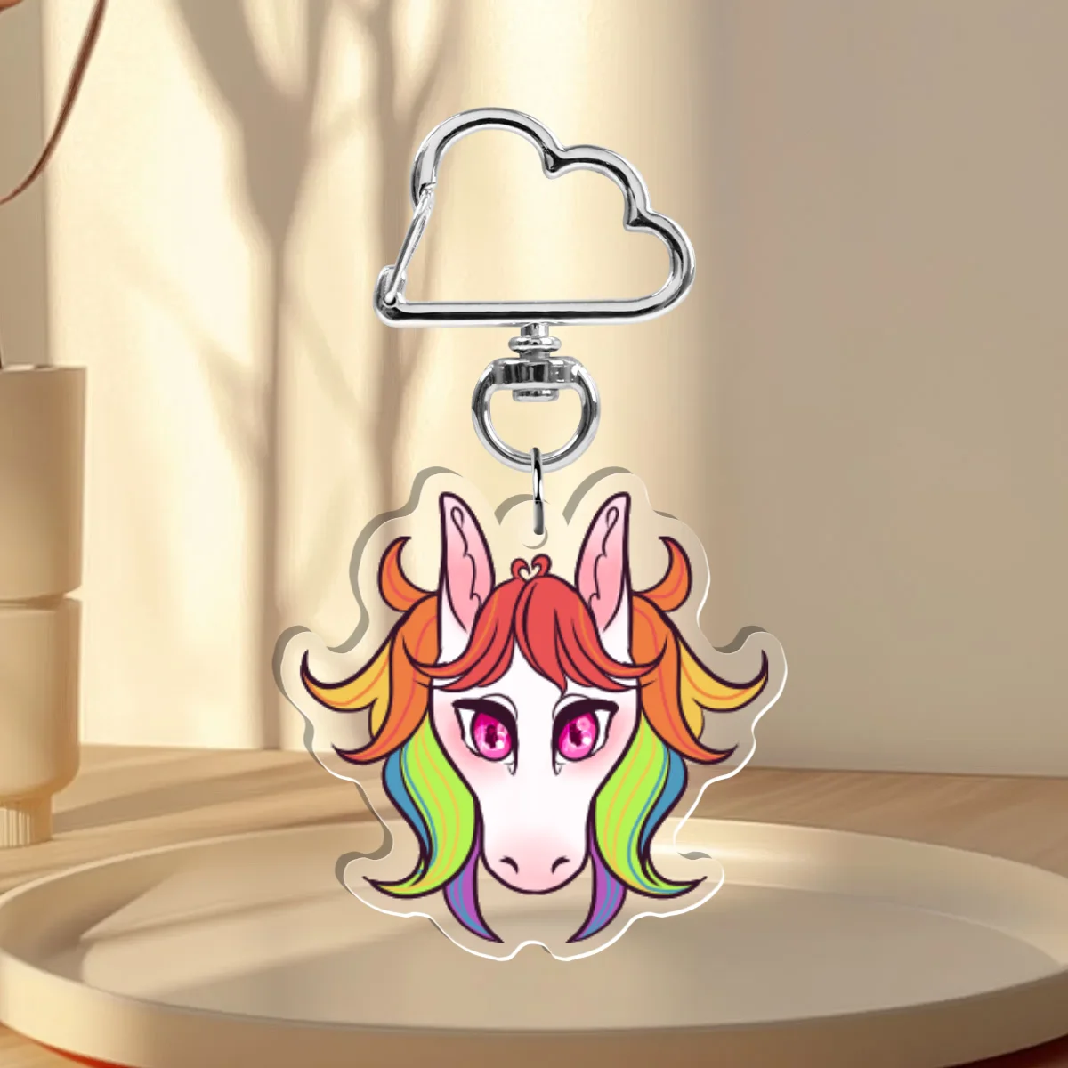 Pride Pony Clear Acrylic Keychain