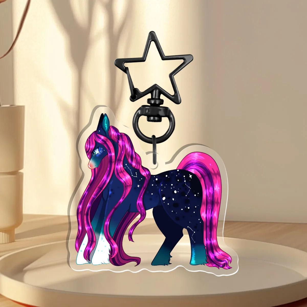 Nebula The Pony Clear Acrylic Keychains