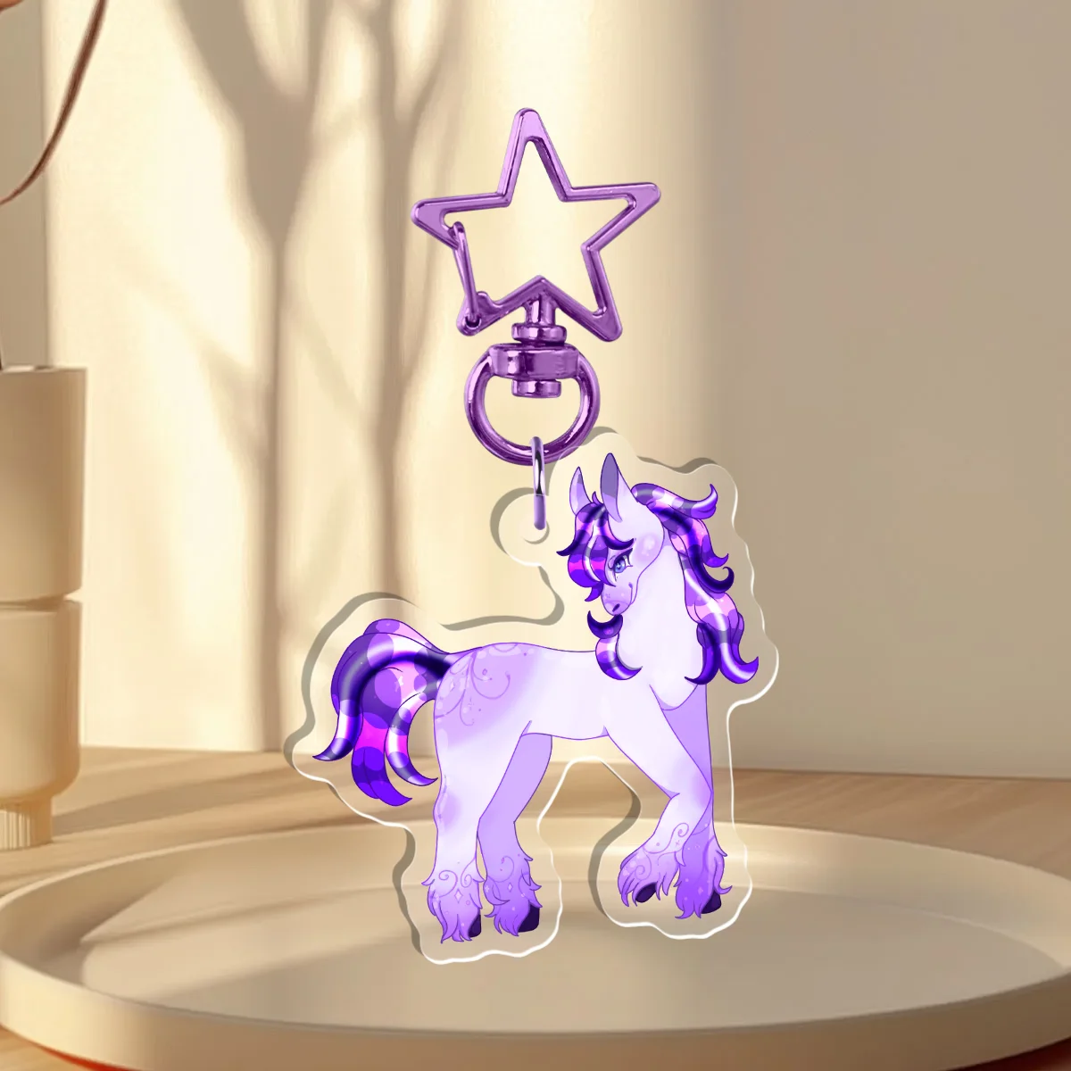 Mystery The Pony Clear Acrylic Keychains