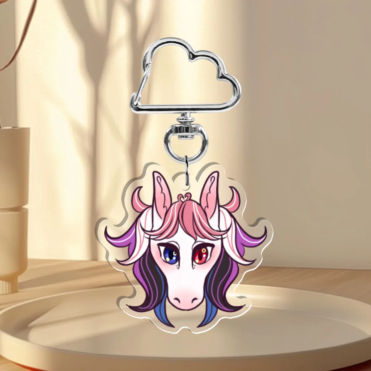 Genderfluid pony Clear Acrylic Keychains