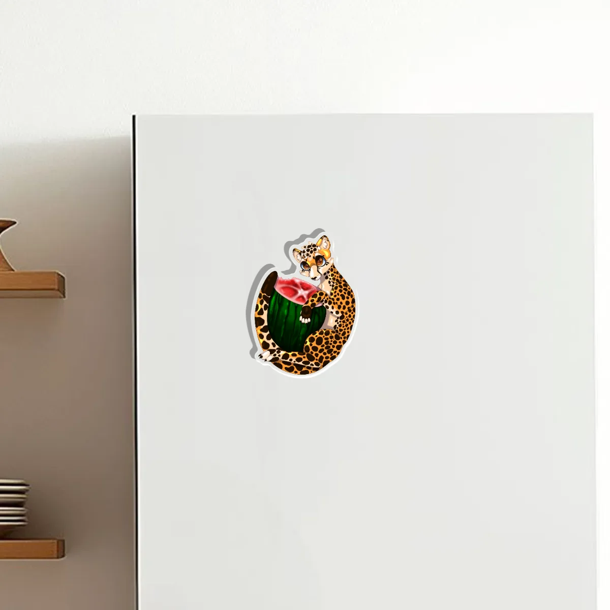 Melon Cheetah Clear Acrylic Fridge Magnets